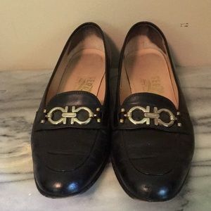 Vintage Ferragamo Leather Horsebit Loafers 6.5M